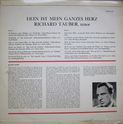 Richard Tauber : Dein Ist Mein Ganzes Herz  (LP, Comp)