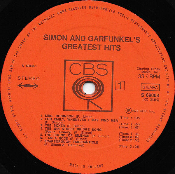 Simon & Garfunkel : Simon And Garfunkel's Greatest Hits (LP, Comp)