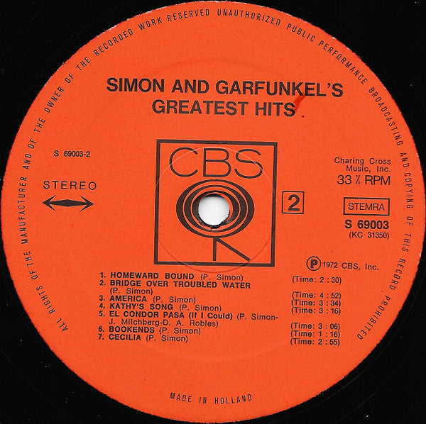 Simon & Garfunkel : Simon And Garfunkel's Greatest Hits (LP, Comp)