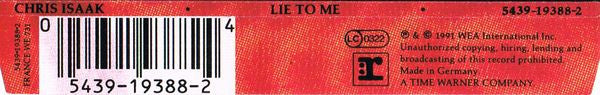 Chris Isaak : Lie To Me (CD, Single, RE)