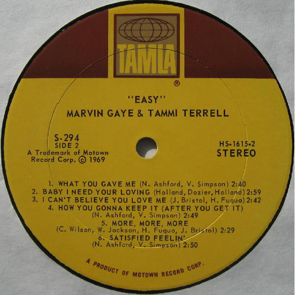 Marvin Gaye & Tammi Terrell : Easy (LP, Album)