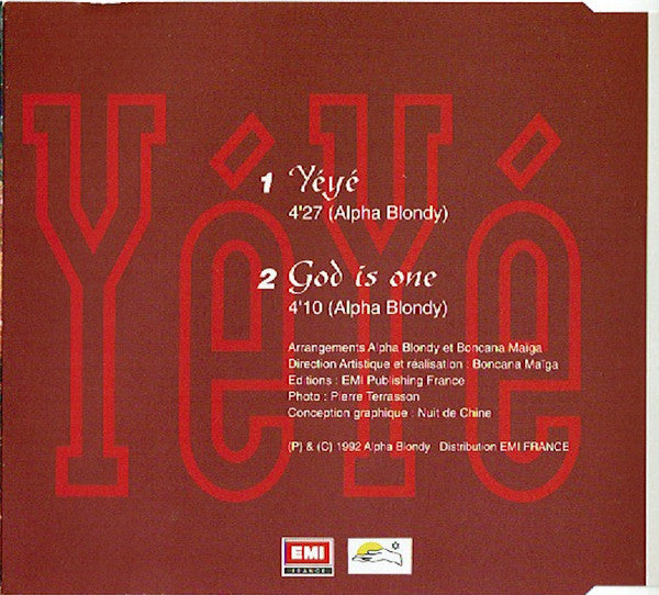 Alpha Blondy : YéYé (CD, Single)