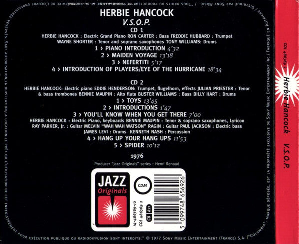 Herbie Hancock : V.S.O.P. (2xCD, Album, RE)