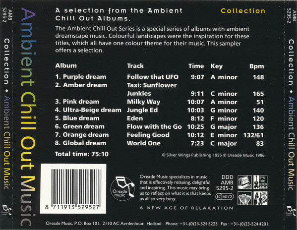 Various : Ambient Chill Out Music: The Ultimate Colourful Dreamscape Collection (CD, Comp)