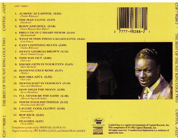 The Nat King Cole Trio : The Best Of The Nat King Cole Trio - The Instrumental Classics (CD, Comp)