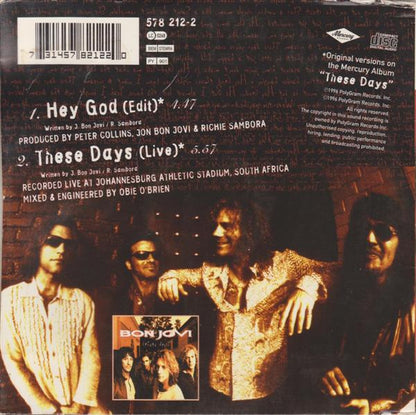 Bon Jovi : Hey God (CD, Single)