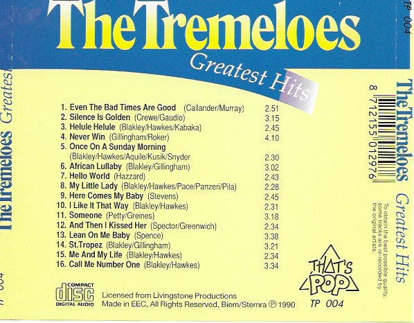 The Tremeloes : Greatest Hits (CD, Album)