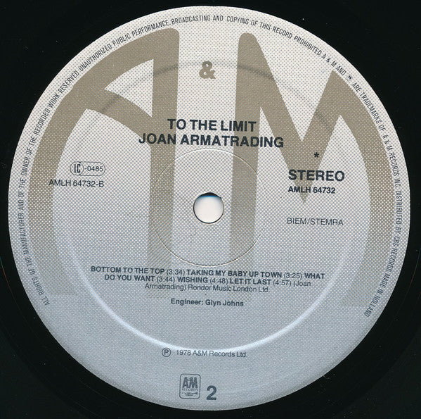 Joan Armatrading : To The Limit (LP, Album)