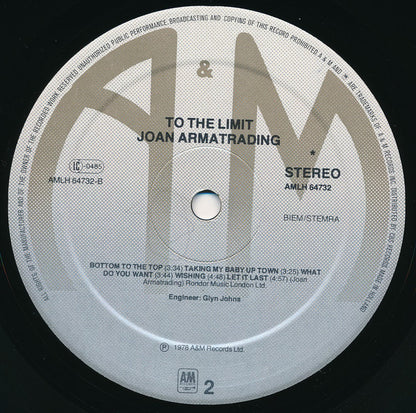 Joan Armatrading : To The Limit (LP, Album)