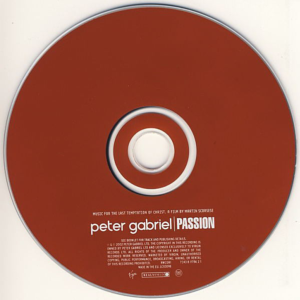 Peter Gabriel : Passion (CD, Album, RE, RM, RP)