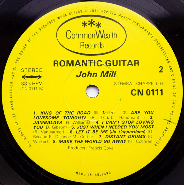 John Mill : Romantic Guitar (LP, Album)