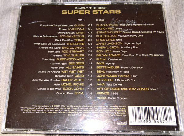 Various : Simply The Best Super Stars (2xCD, Comp)