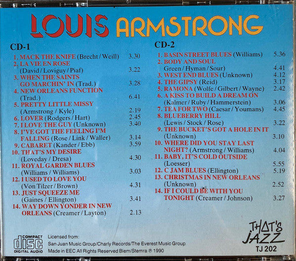 Louis Armstrong : 28 Great Jazz Performances (2xCD, Comp)