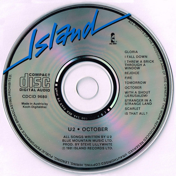 U2 : October (CD, Album)