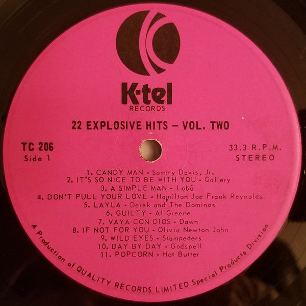 Various : 22 Explosive Hits - Volume Two (LP, Comp)