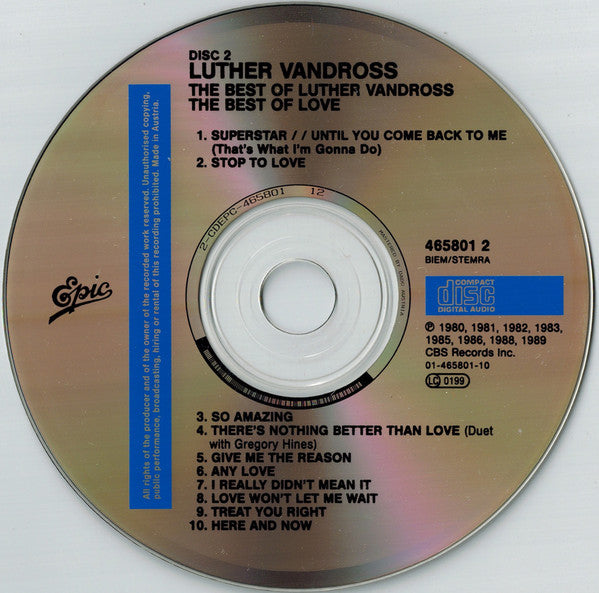 Luther Vandross : The Best Of Luther Vandross The Best Of Love (2xCD, Comp, RM)