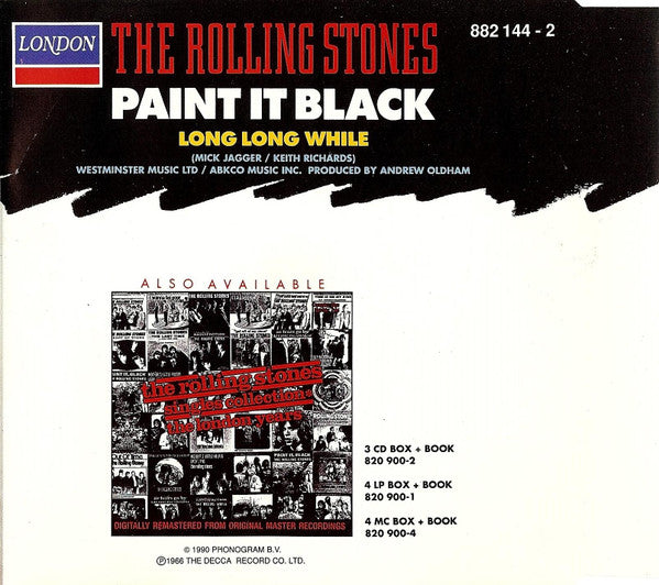 The Rolling Stones : Paint It Black (CD, Single, RE)