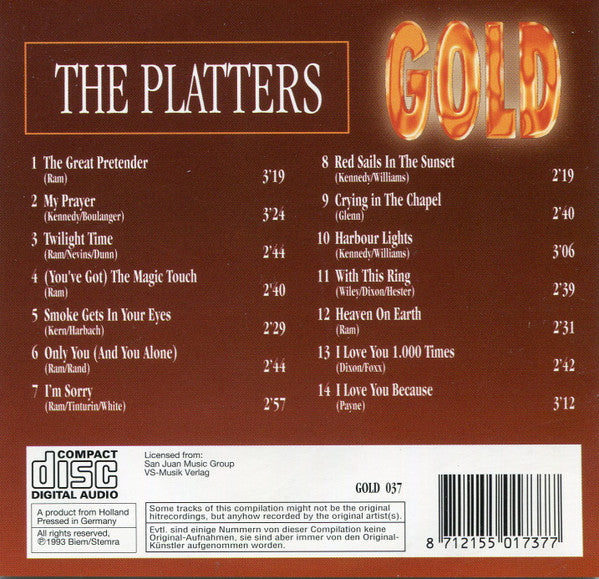 The Platters : Gold (CD, Comp)