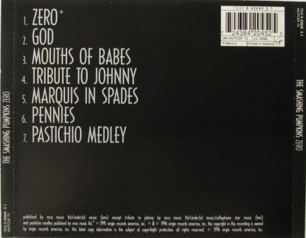 The Smashing Pumpkins : Zero (CD, Single, EMI)