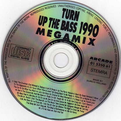 Various : Turn Up The Bass Megamix 1990 (CD, Mixed)