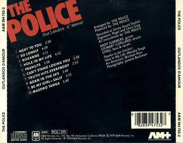 The Police : Outlandos D'Amour (CD, Album, RE)