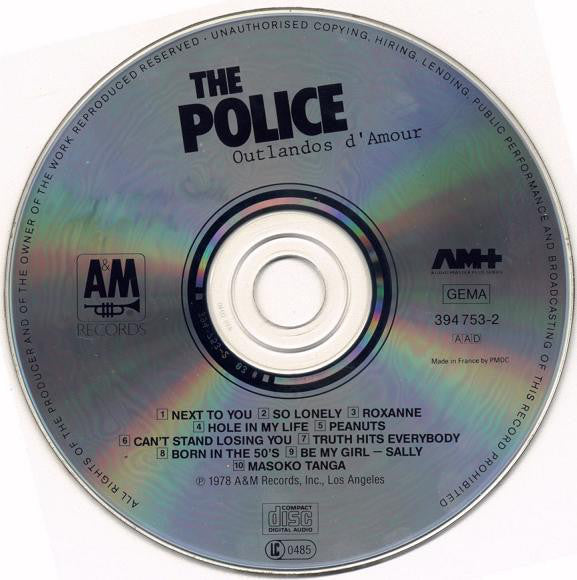 The Police : Outlandos D'Amour (CD, Album, RE)