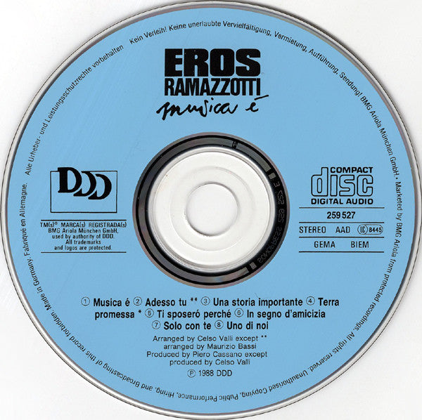 Eros Ramazzotti : Musica É (CD, Album)