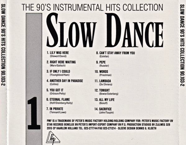 Various : Slow Dance (Vol. 1 - The 90's Instrumental Hits Collection) (CD)