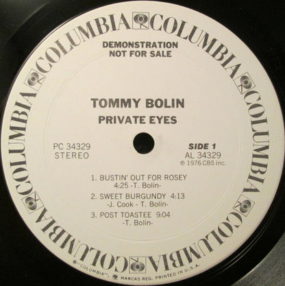 Tommy Bolin : Private Eyes (LP, Album, Promo)