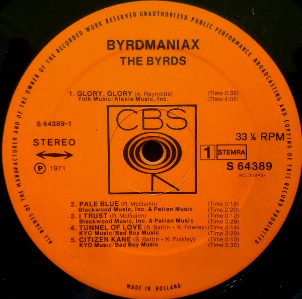 The Byrds : Byrdmaniax (LP, Album, Gat)