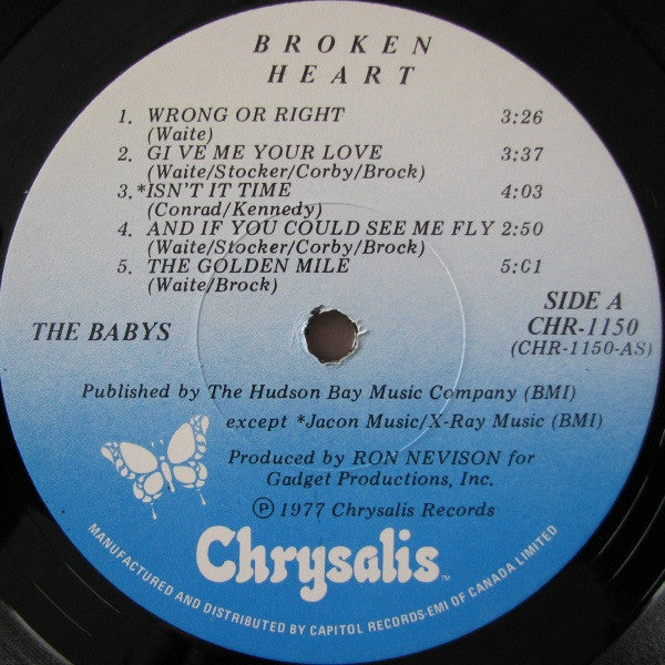 The Babys : Broken Heart (LP, Album)