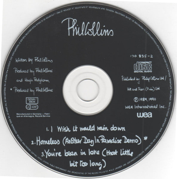 Phil Collins : I Wish It Would Rain Down (CD, Single)