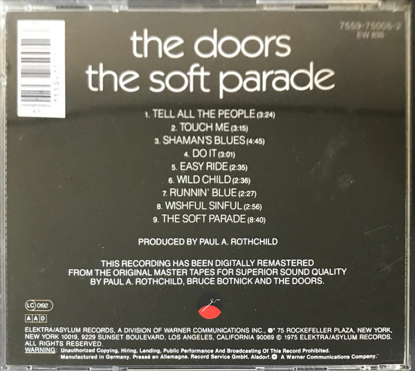 The Doors : The Soft Parade (CD, Album, RE, RM, WME)