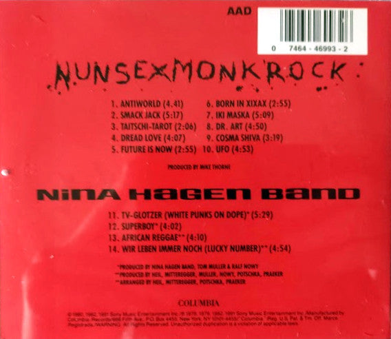 Nina Hagen : Nunsexmonkrock / Nina Hagen Band (CD, Comp)