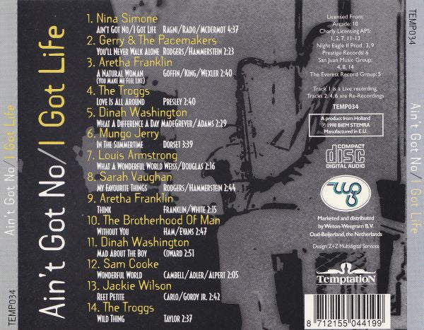 Various : Ain't Got No/I Got Life (CD, Comp)