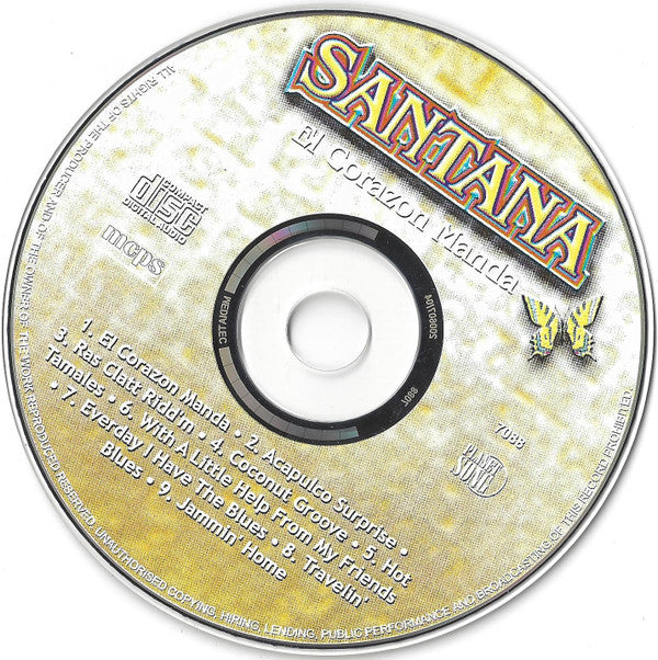 Santana : El Corazon Manda (CD, Comp)