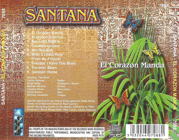 Santana : El Corazon Manda (CD, Comp)