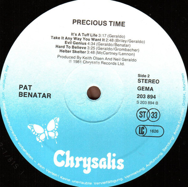 Pat Benatar : Precious Time (LP, Album)