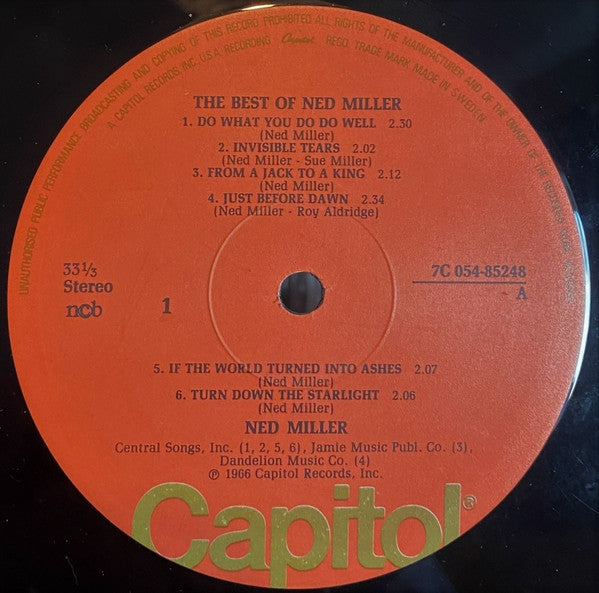 Ned Miller : The Best Of Ned Miller (LP, Comp)