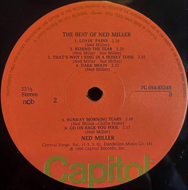 Ned Miller : The Best Of Ned Miller (LP, Comp)