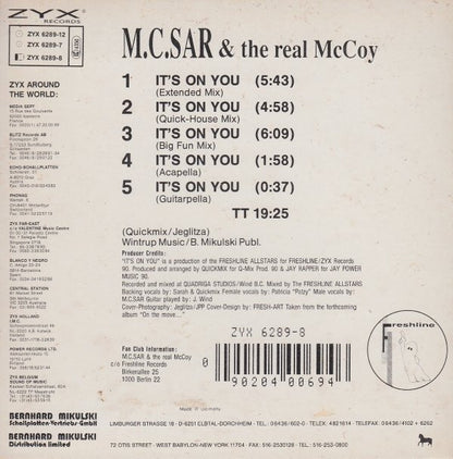 M.C.Sar & The Real McCoy* : It's On You (CD, Mini, Maxi)