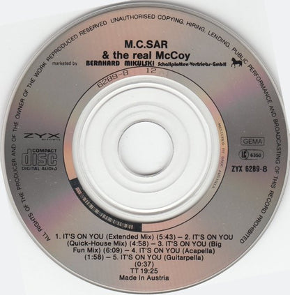 M.C.Sar & The Real McCoy* : It's On You (CD, Mini, Maxi)