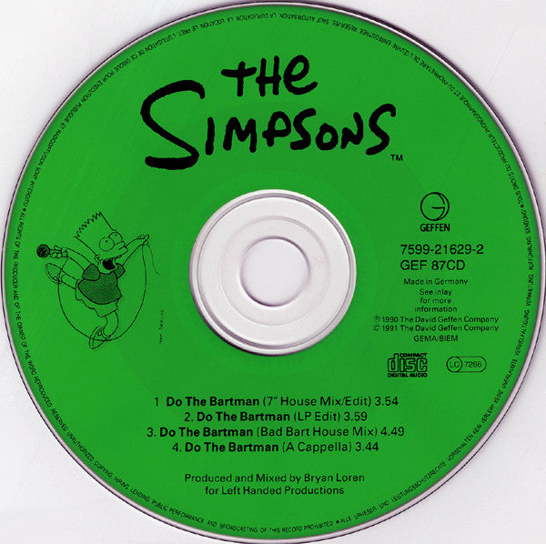 The Simpsons : Do The Bartman (CD, Single)