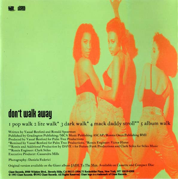 Jade (3) : Don't Walk Away (CD, Maxi)