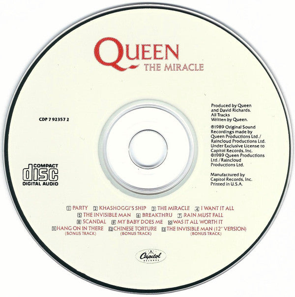 Queen : The Miracle (CD, Album, Cap)