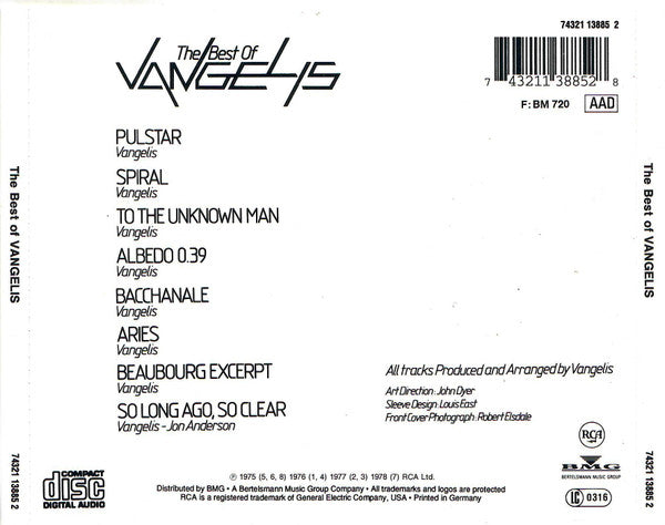 Vangelis : The Best Of Vangelis (CD, Comp)