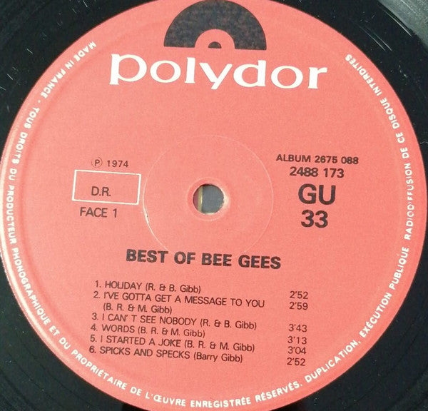 Bee Gees : Best Of Bee Gees (2xLP, Comp)