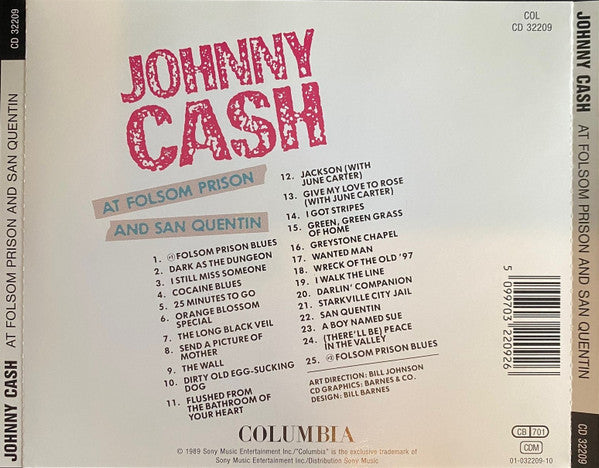 Johnny Cash : At Folsom Prison And San Quentin (CD, Comp, RE)