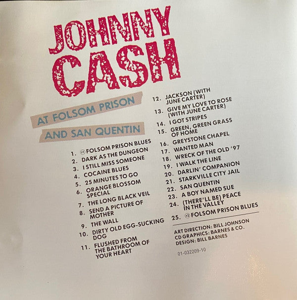 Johnny Cash : At Folsom Prison And San Quentin (CD, Comp, RE)