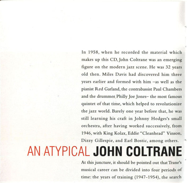 John Coltrane : The Complete Mainstream 1958 Sessions (2xCD, Comp)